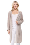 Summer Cool Open Front Hoodie Long Cardigan