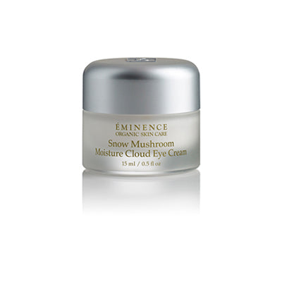 Revitalize the eye area with a luxuriously fluffy eye cream. Super-hydrating snow mushroom provides intense hydration while powerful botanical peptides smooth roughness, decrease puffiness and diminish the appearance of under eye bags to reveal a refreshed appearance.