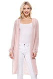 Summer Cool Open Front Hoodie Long Cardigan