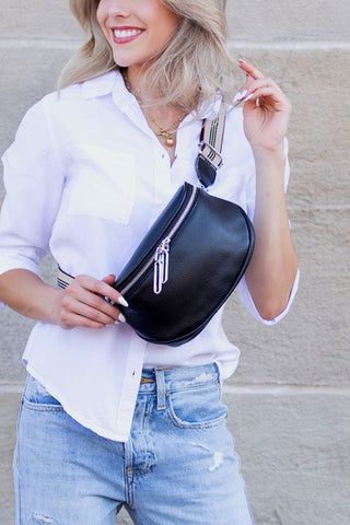 Hazel Genuine Leather Sling Bag